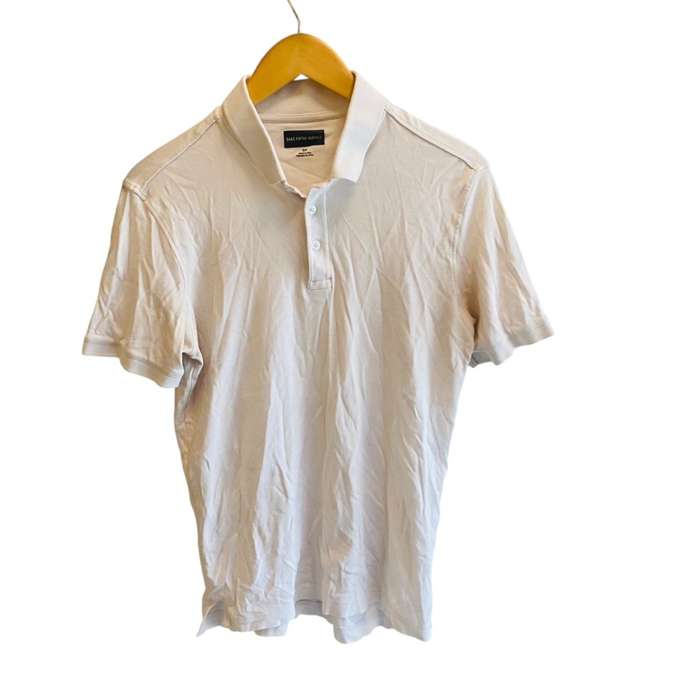 Saks Fifth Avenue Cream Polo Shirt